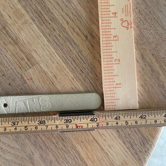 Vintage Y2K Vans Green‎ Pyramid Studded Skinny Leather Belt Cream & Mint Size M - Picture 7 of 8